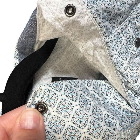 Cody James Woman’s blue/green snap button  slim fit x small - Picture 15 of 15